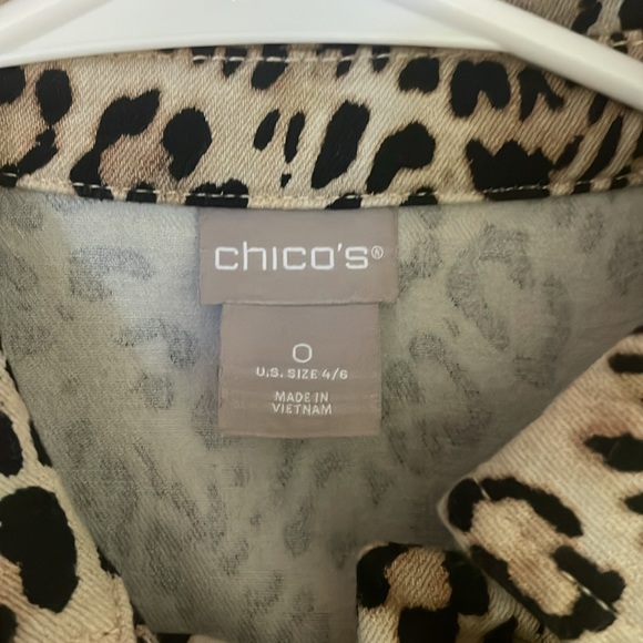 Chicos cheetah jean jacket! - Picture 2 of 3